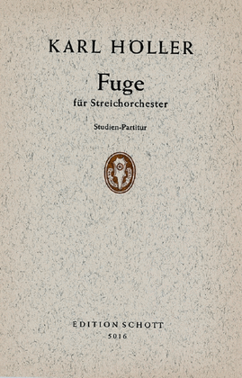 Book cover for Fugue For Strings Study Score
