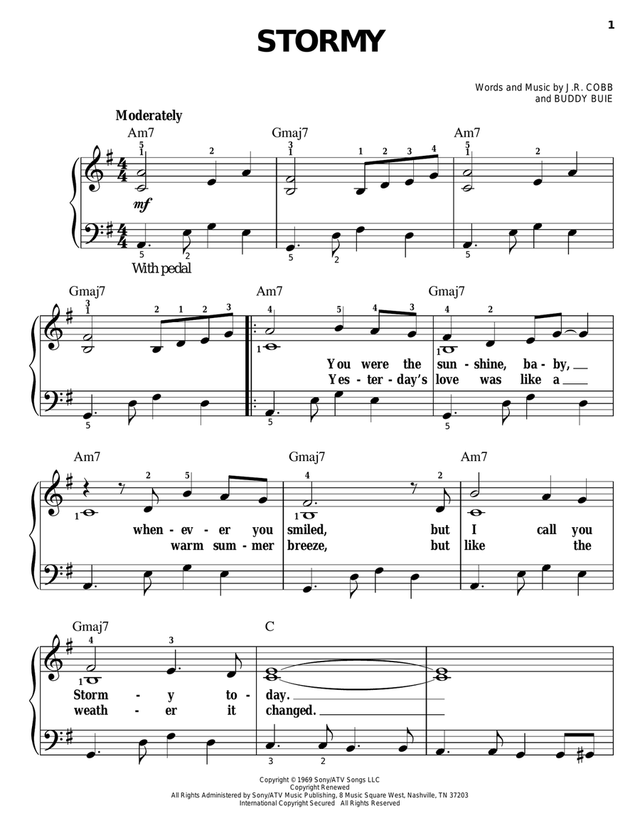 Stormy Easy Piano scores gallery preview page 1