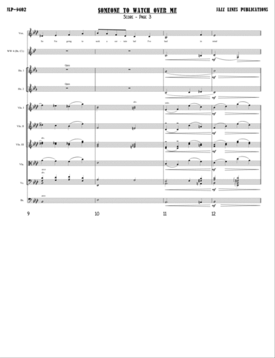 Someone to Watch Over Me Orchestra scores gallery preview page 6