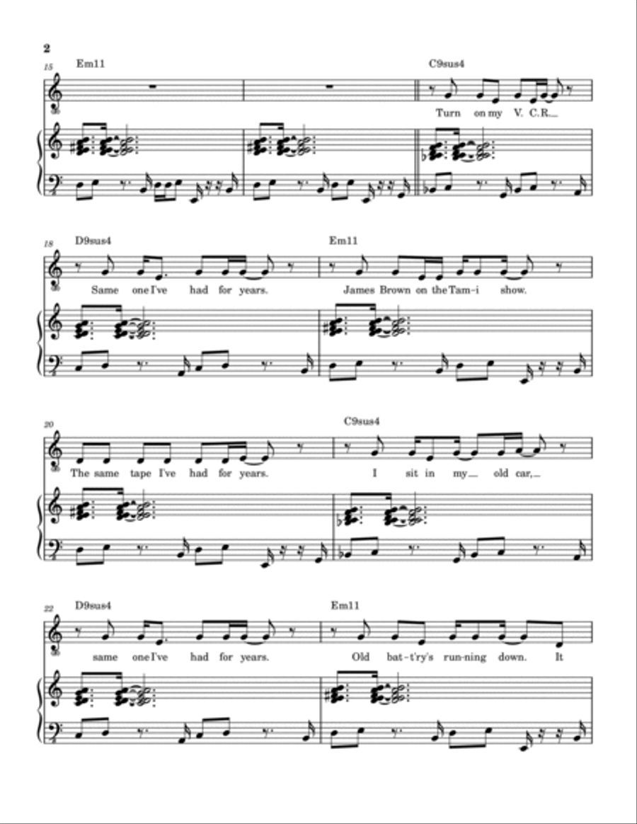 When The World Is Running Down, You Make The Best Of What's Still Around Piano, Vocal, Guitar scores gallery preview page 3
