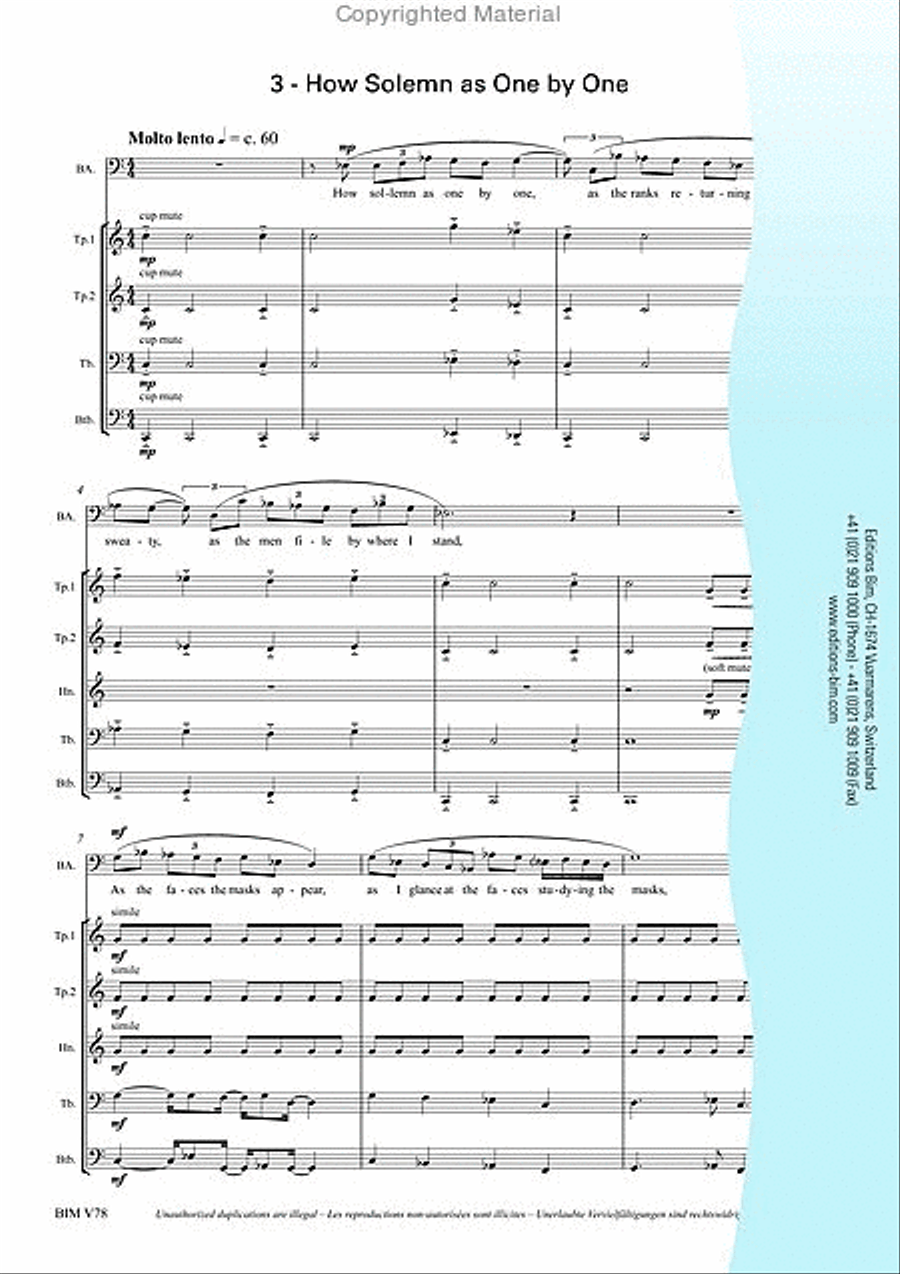 Songs of War and Loss Brass Quintet scores gallery preview page 8