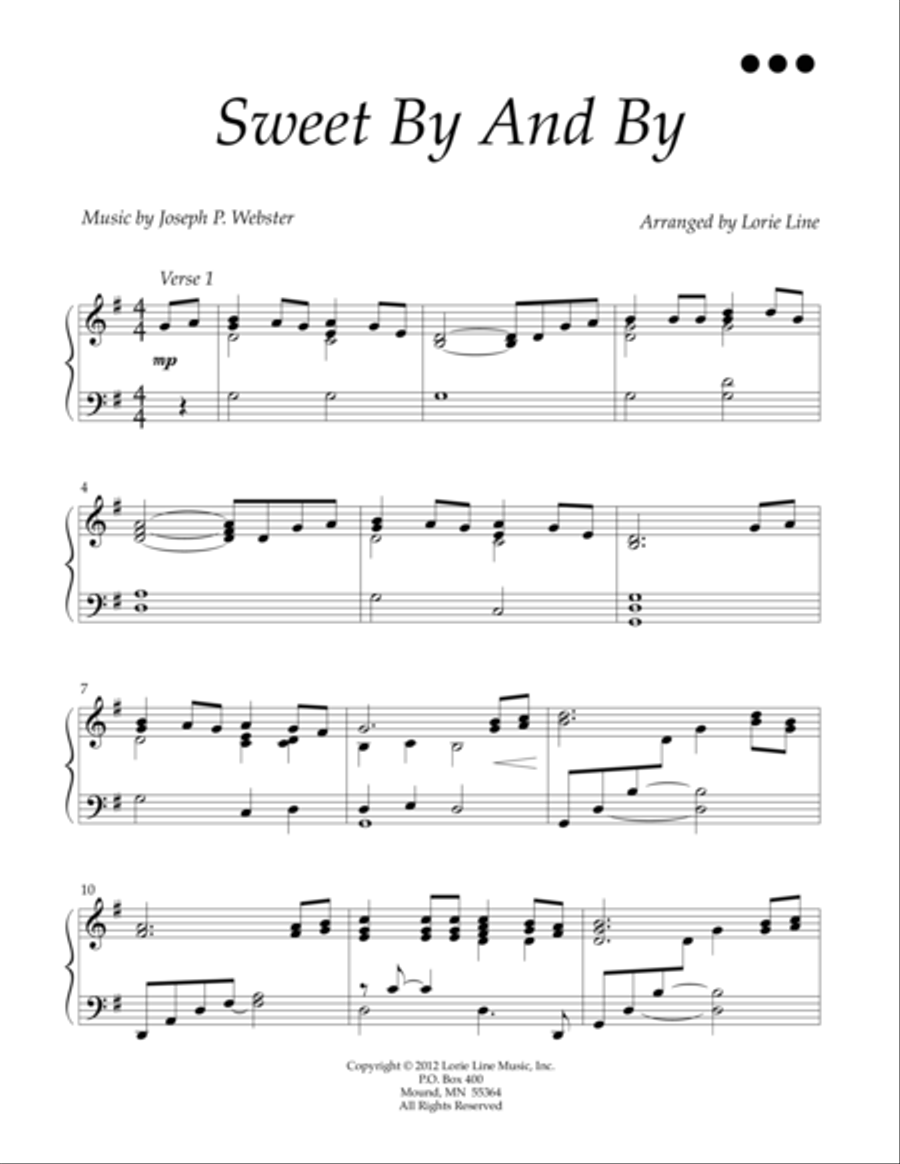 Sweet By And By Sweet By And By Piano Solo scores gallery preview page 1