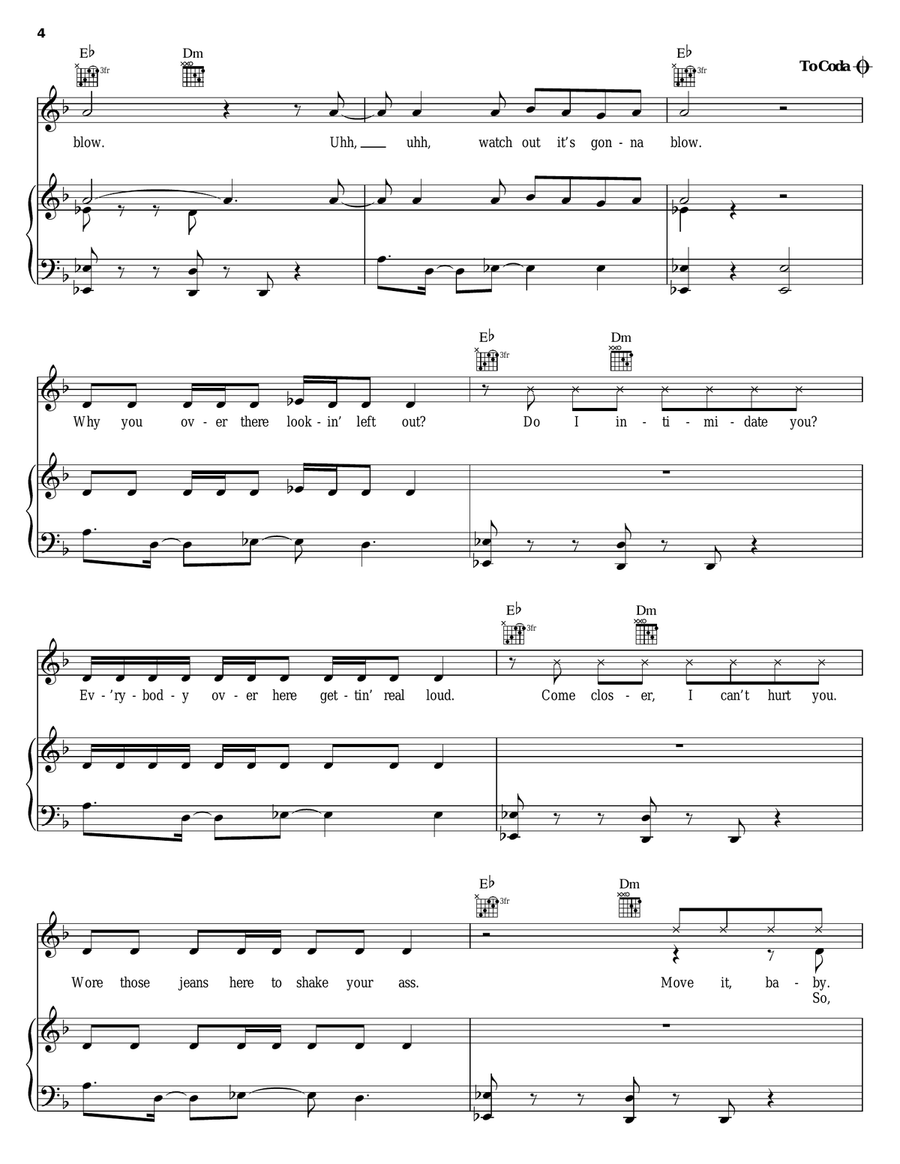 Fired Up Fired Up Piano, Vocal, Guitar scores gallery preview page 4