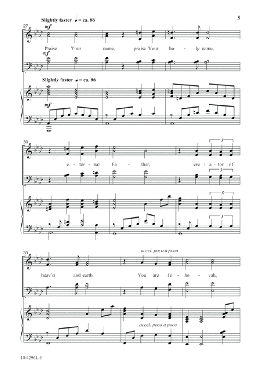 Praise Your Holy Name Praise Your Holy Name 4-Part scores gallery preview page 5