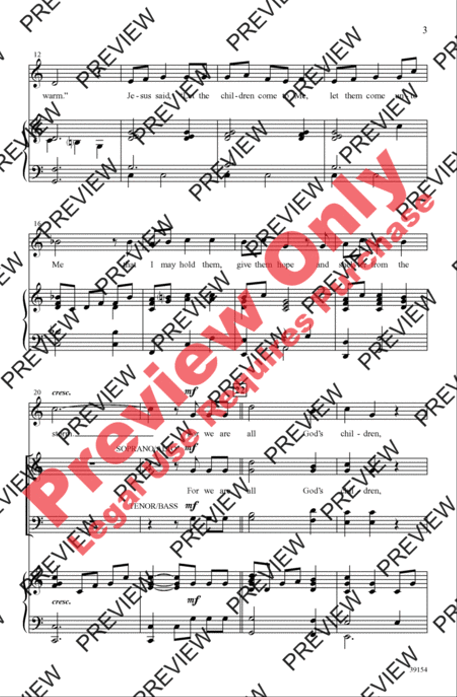 All God's Children All God's Children 4-Part scores gallery preview page 3