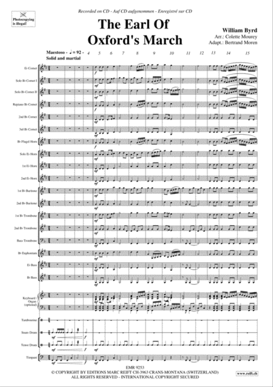The Earl Of Oxford's March Brass Band scores gallery preview page 4
