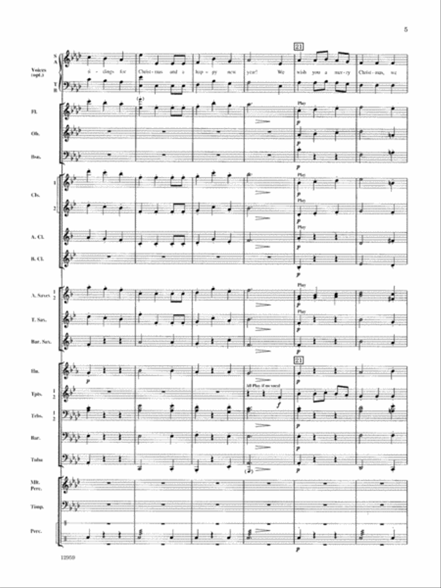A Christmas Serenade (with optional chorus): Score Choir scores gallery preview page 5