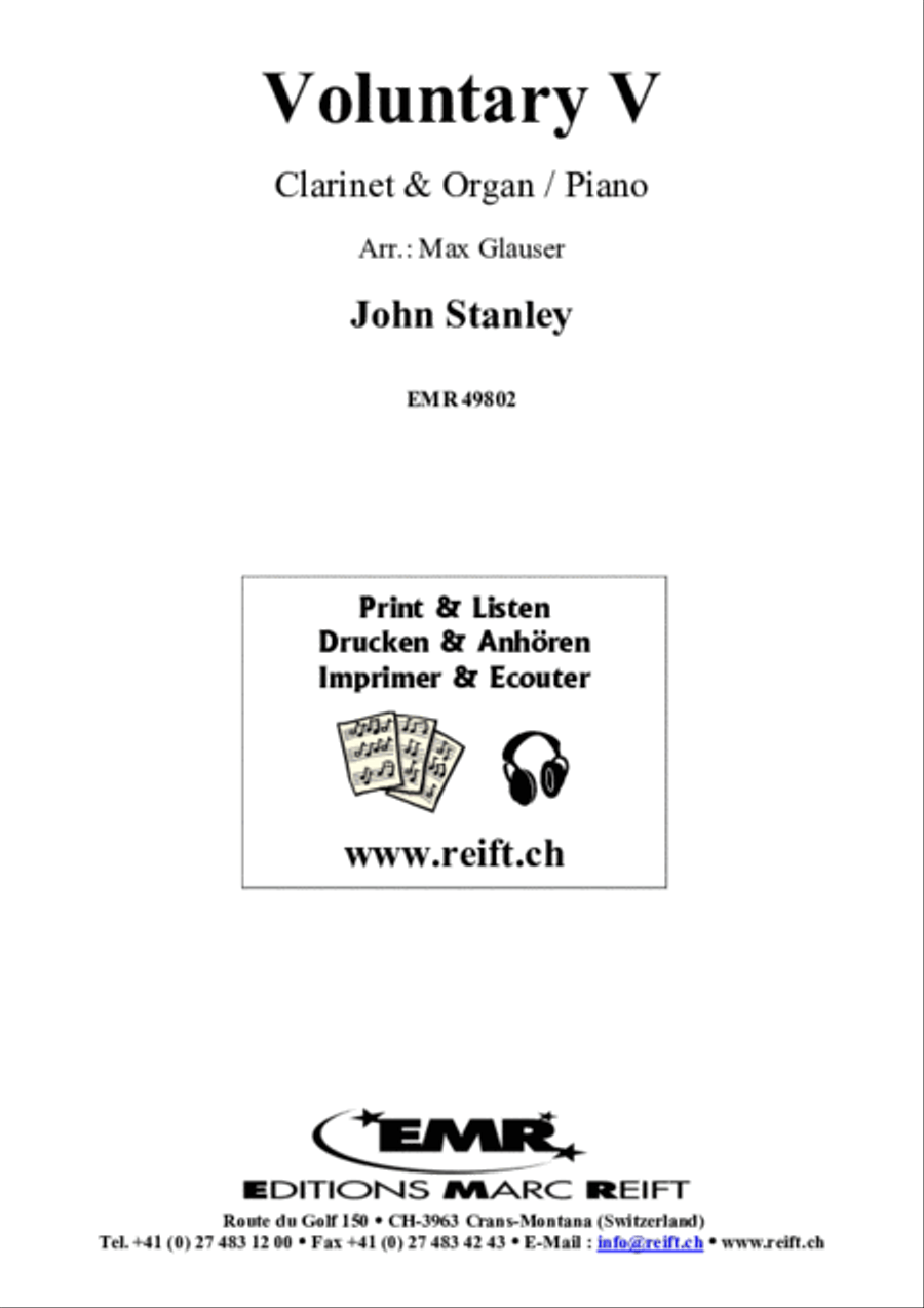 Voluntary V Clarinet Solo scores gallery preview page 2