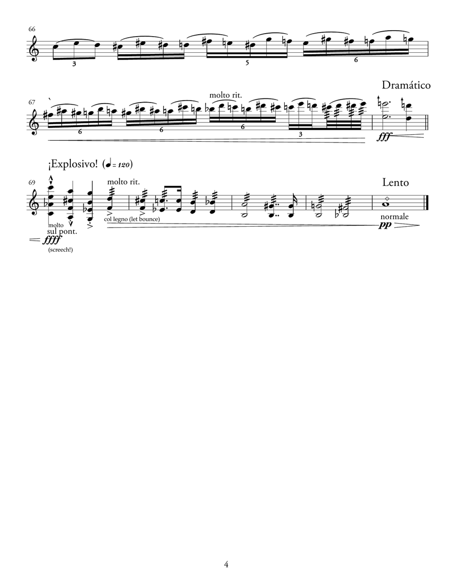 Sin Tregua (parts) String Quartet scores gallery preview page 4