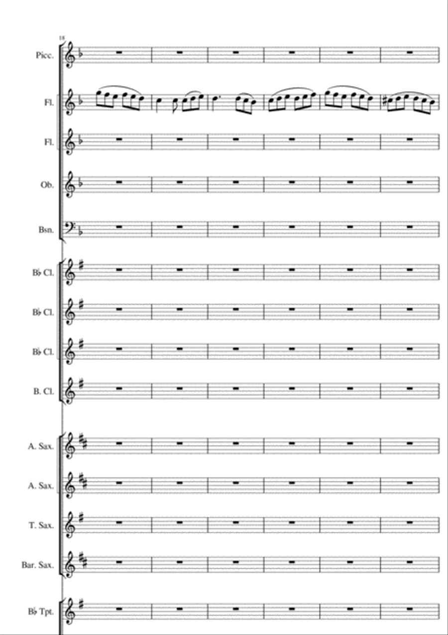 Running of the Horses Concert Band scores gallery preview page 5
