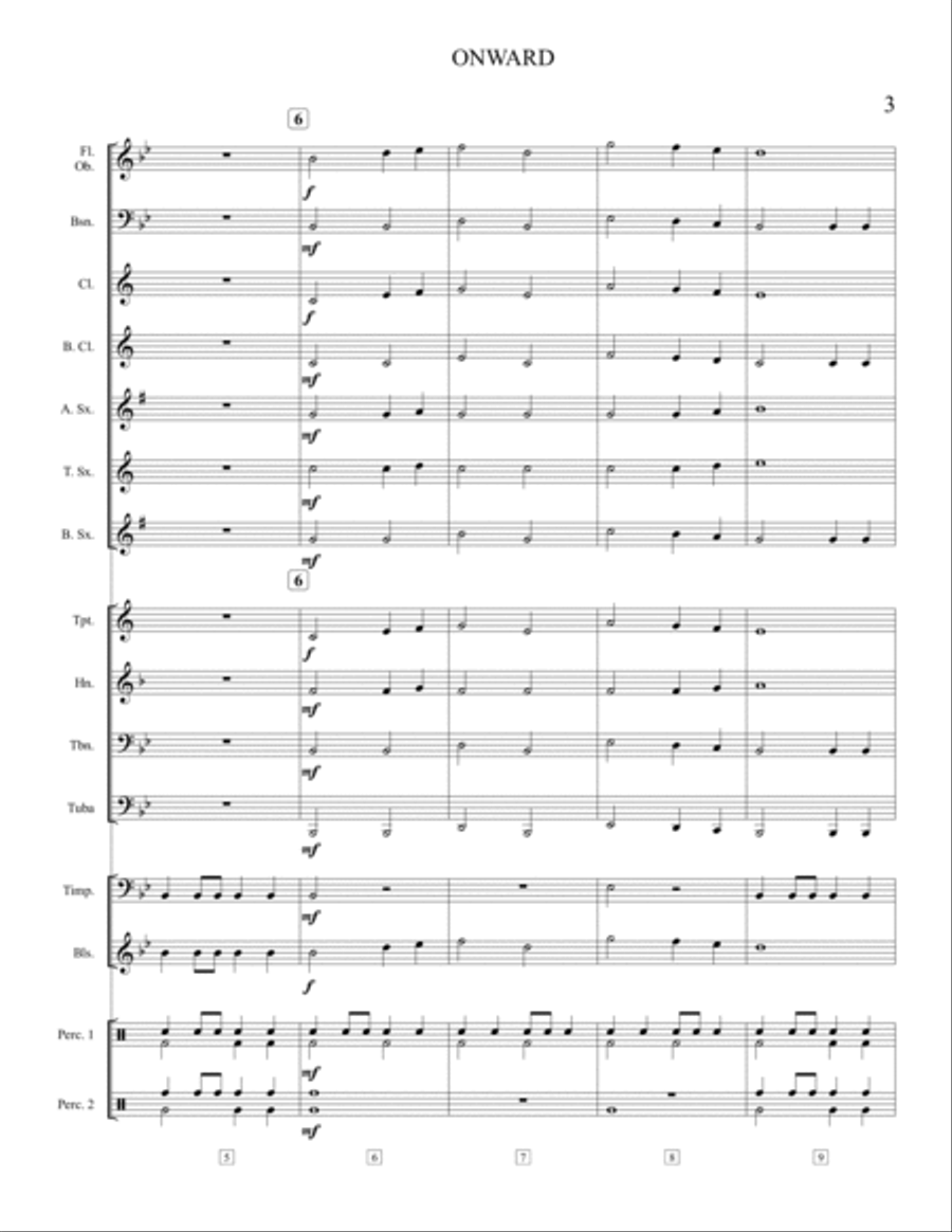 Onward - S.R. Level 1/2 Concert Band scores gallery preview page 3
