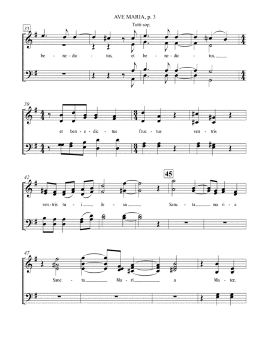 AVE MARIA GRATIA PLENA 4-Part scores gallery preview page 3