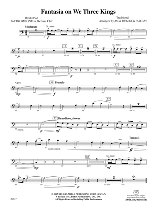 Fantasia on We Three Kings: (wp) 3rd B-flat Trombone B.C.