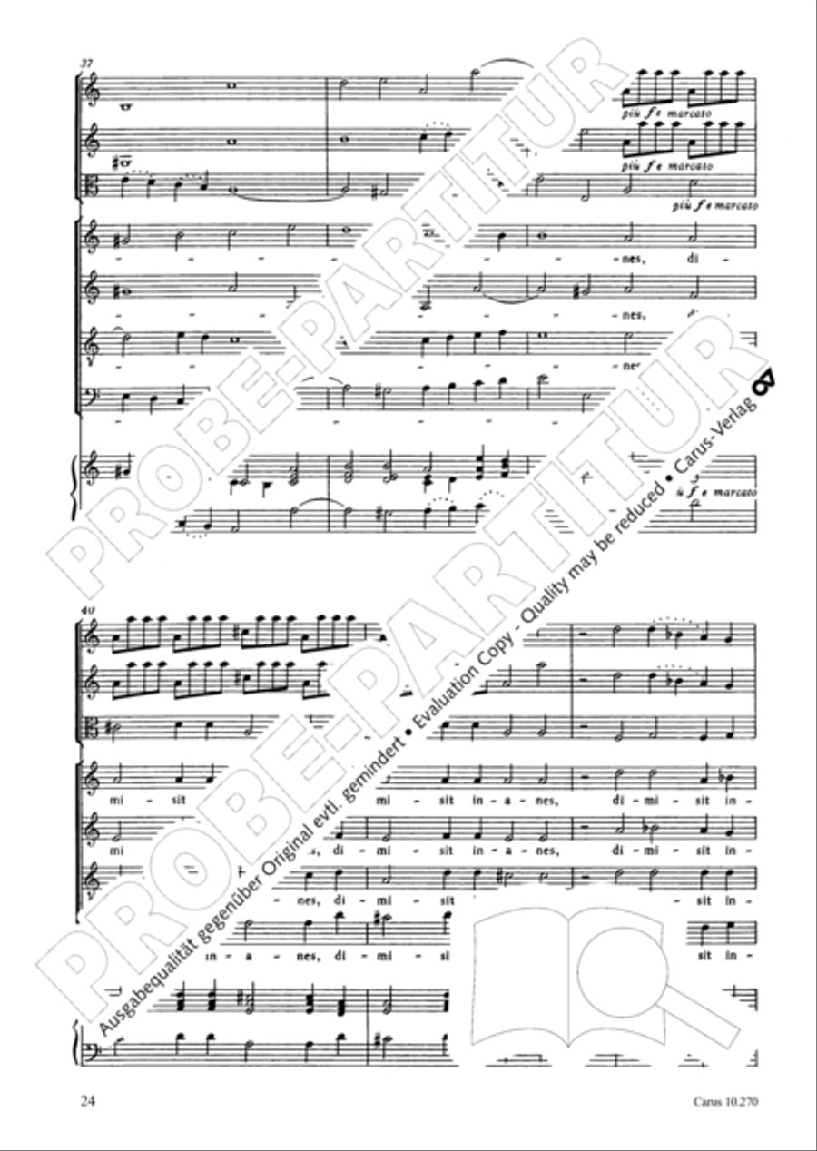 Magnificat in B flat major 4-Part scores gallery preview page 25