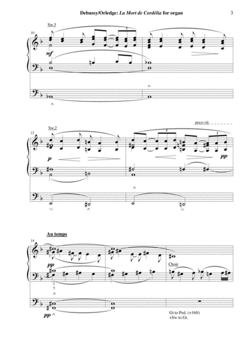 Claude Debussy: La Mort de Cordélia, from "King Lear" for organ