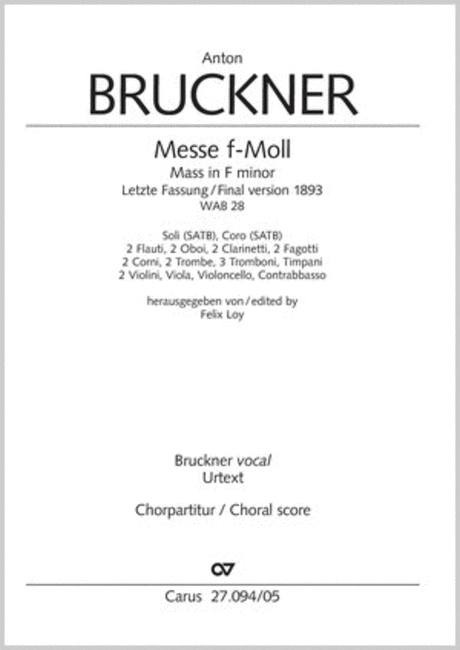 Mass in F minor SSAATTBB scores gallery preview page 1