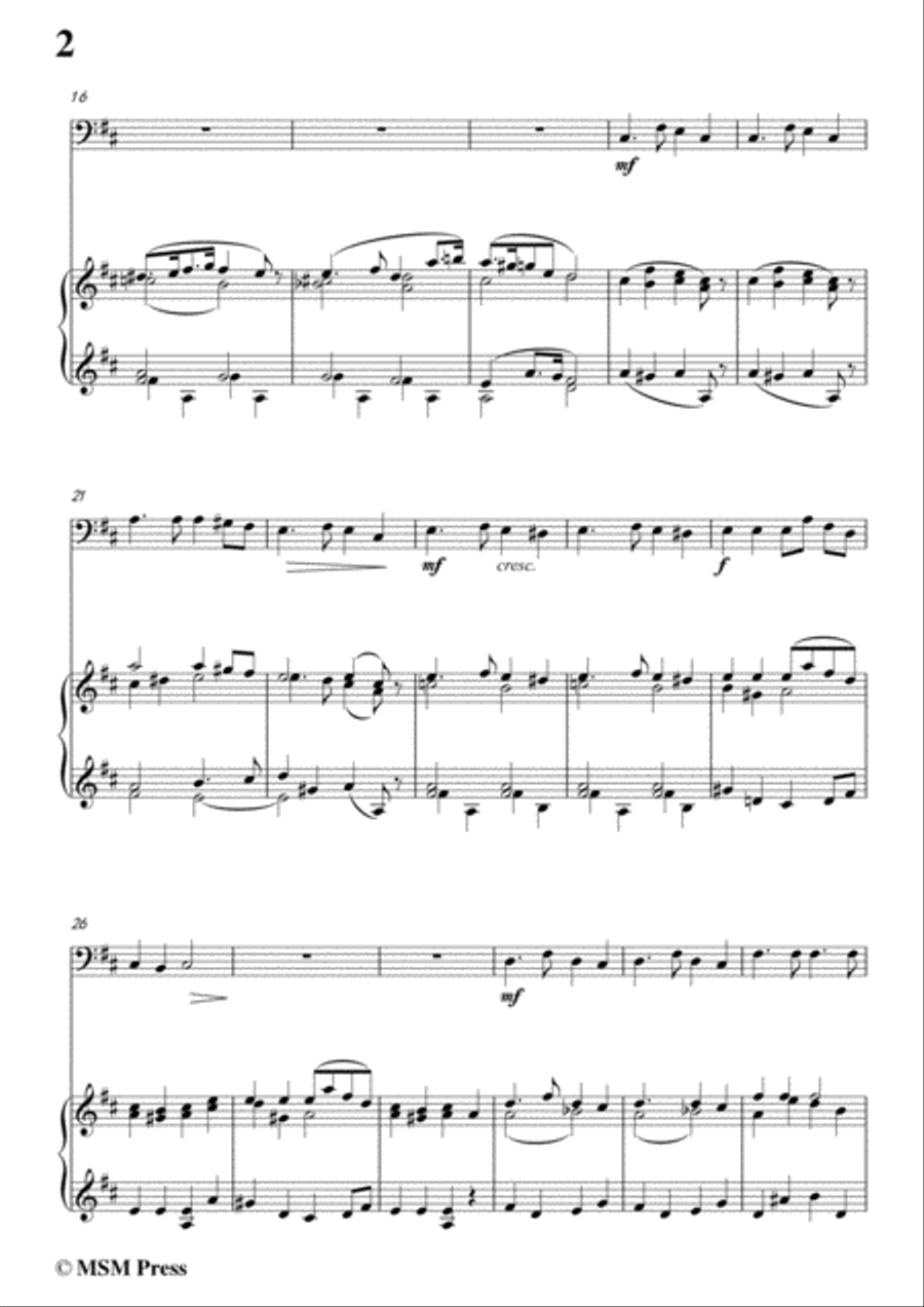 Schubert-Nachtviolen,for Cello and Piano Piano scores gallery preview page 4