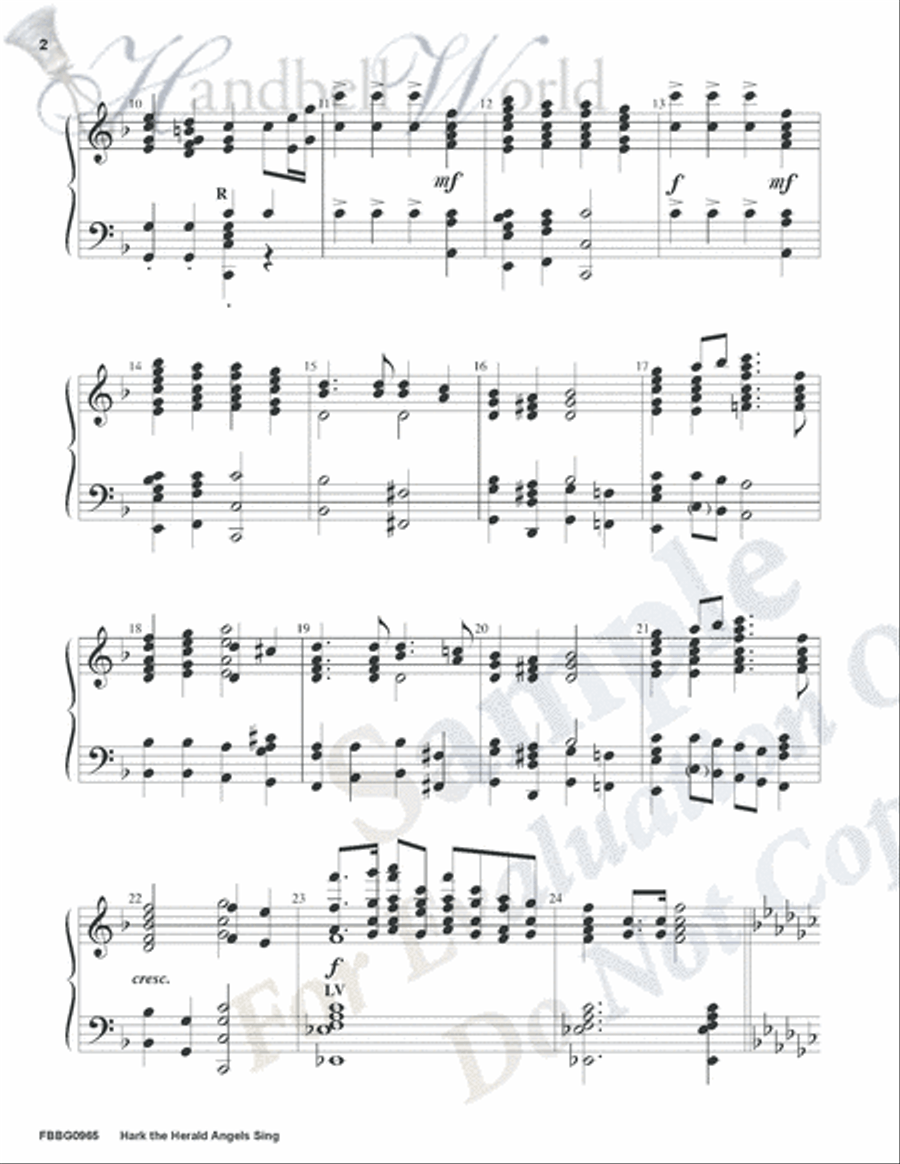Hark the Herald Angels Sing 5-Octaves scores gallery preview page 2