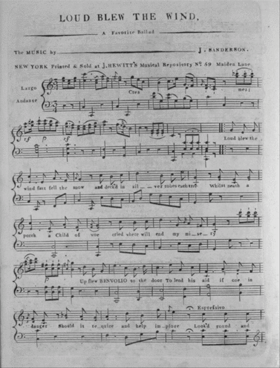 Loud Blew the Wind. A Favorite Ballad Flute scores gallery preview page 1