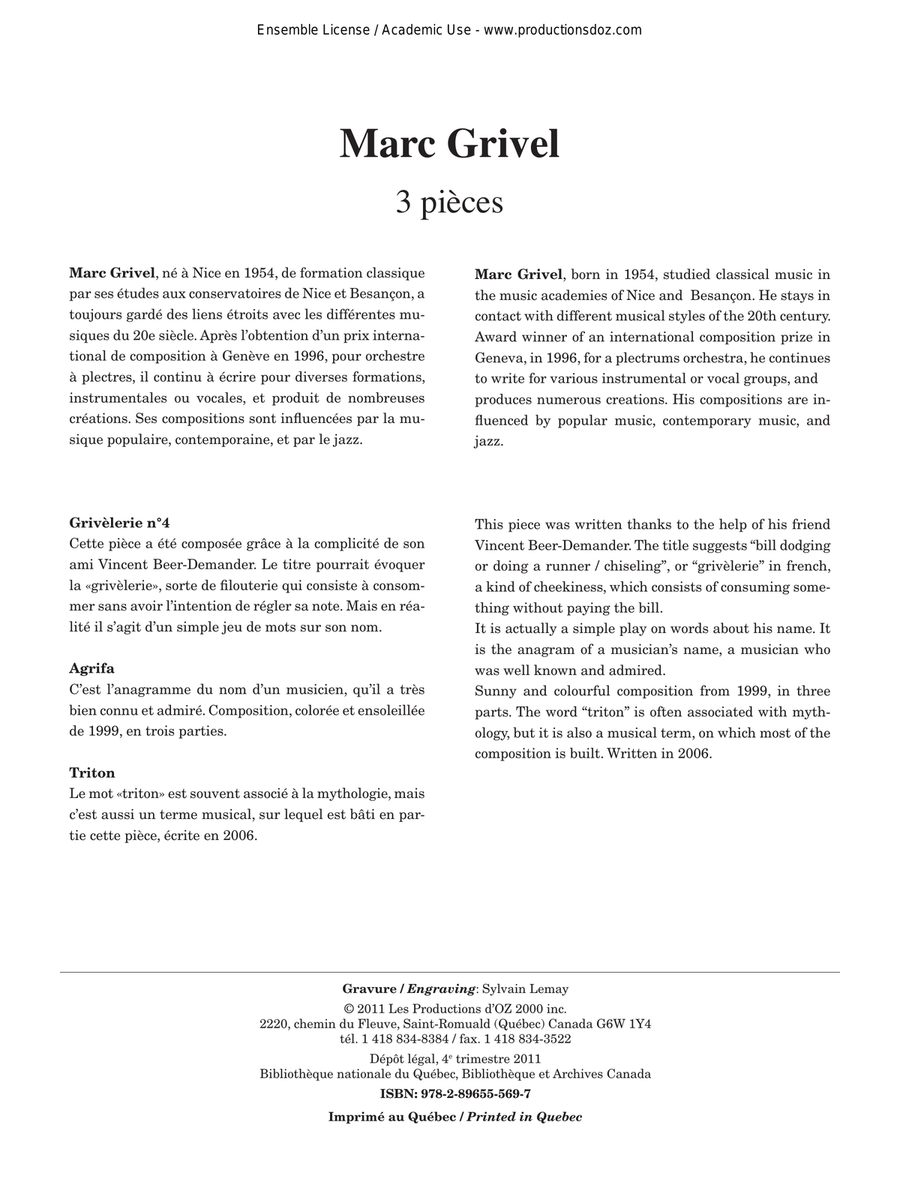 3 pièces 3 pièces Orchestra scores gallery preview page 1
