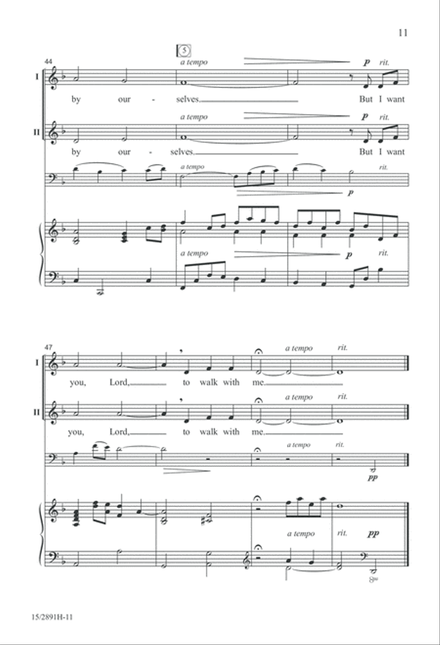 Walk This Lonesome Valley 2-Part scores gallery preview page 12