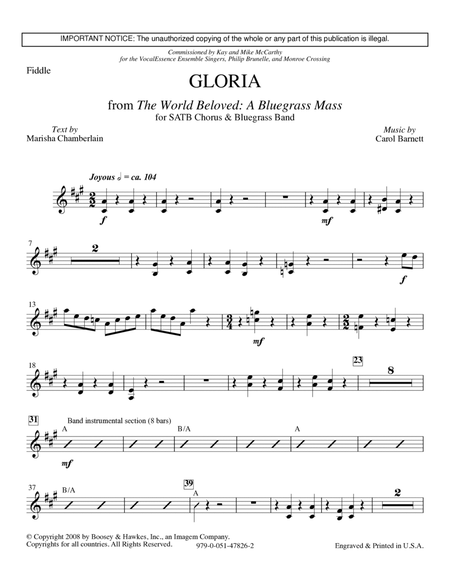 Gloria (from The World Beloved: A Bluegrass Mass) - Solo Violin