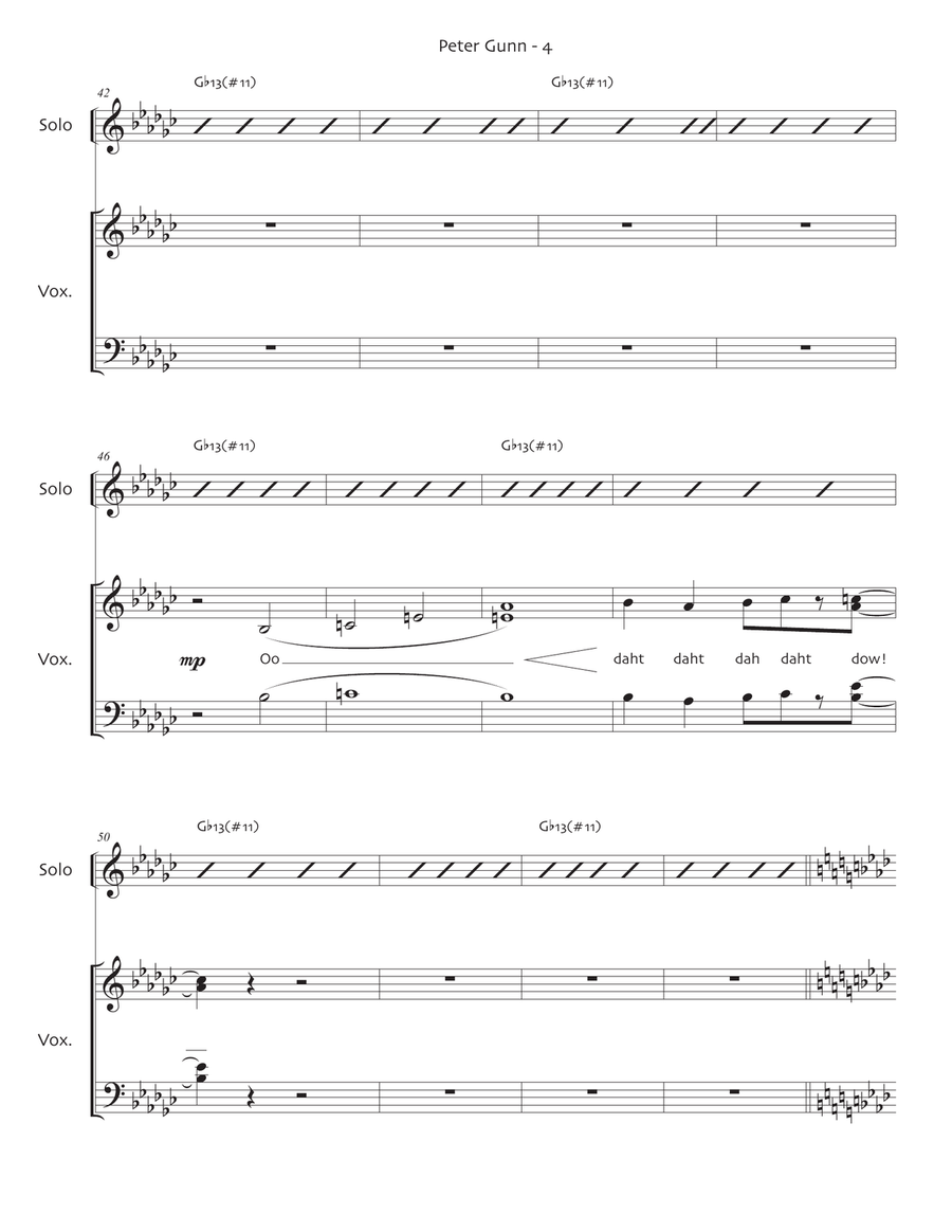 Peter Gunn Divisi scores gallery preview page 5