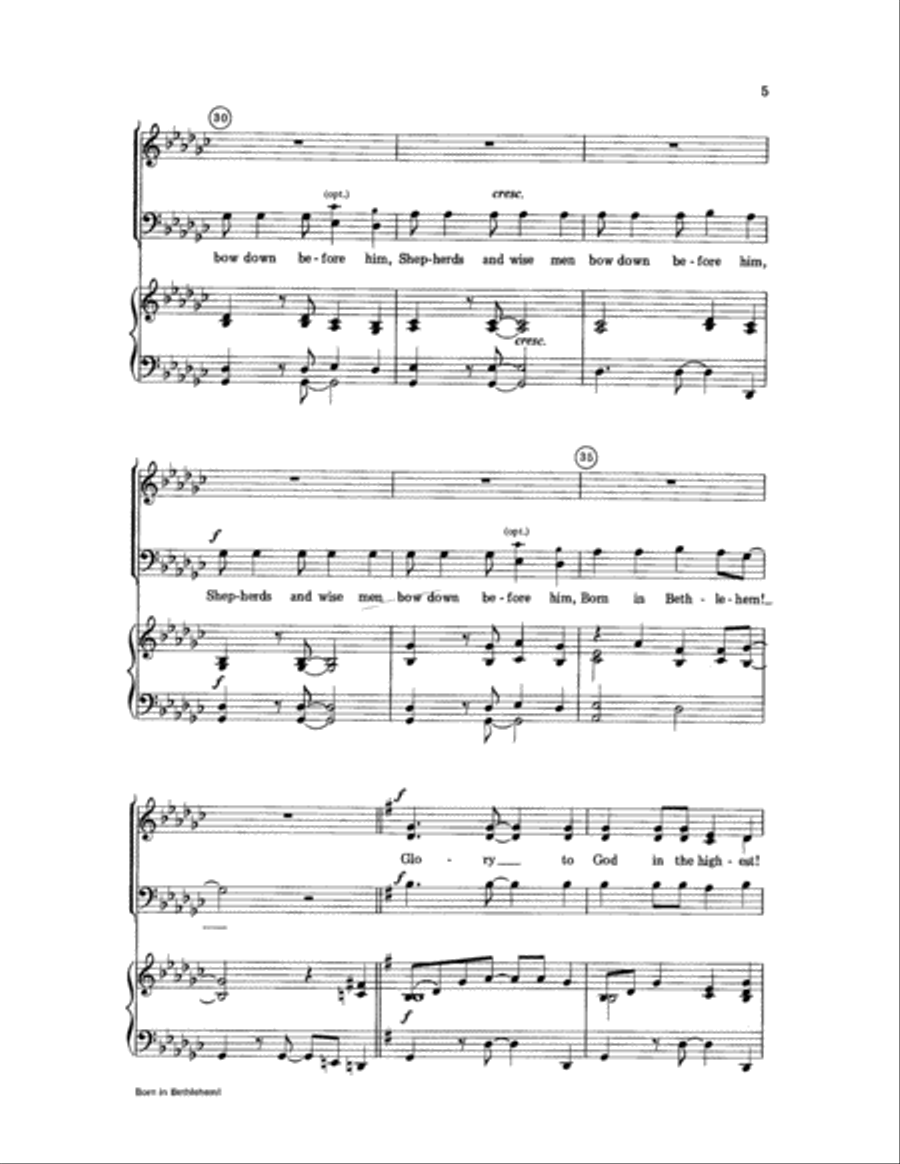 Born in Bethlehem! 3-Part scores gallery preview page 5