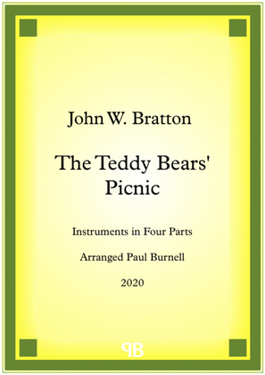 Book cover for The Teddy Bears’ Picnic, arranged for instruments in four parts