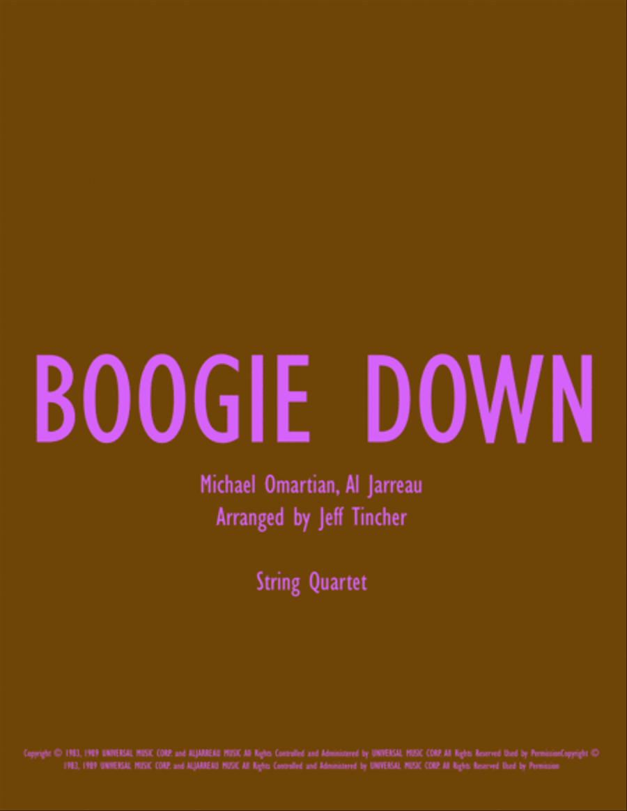 Boogie Down Boogie Down String Quartet scores gallery preview page 1
