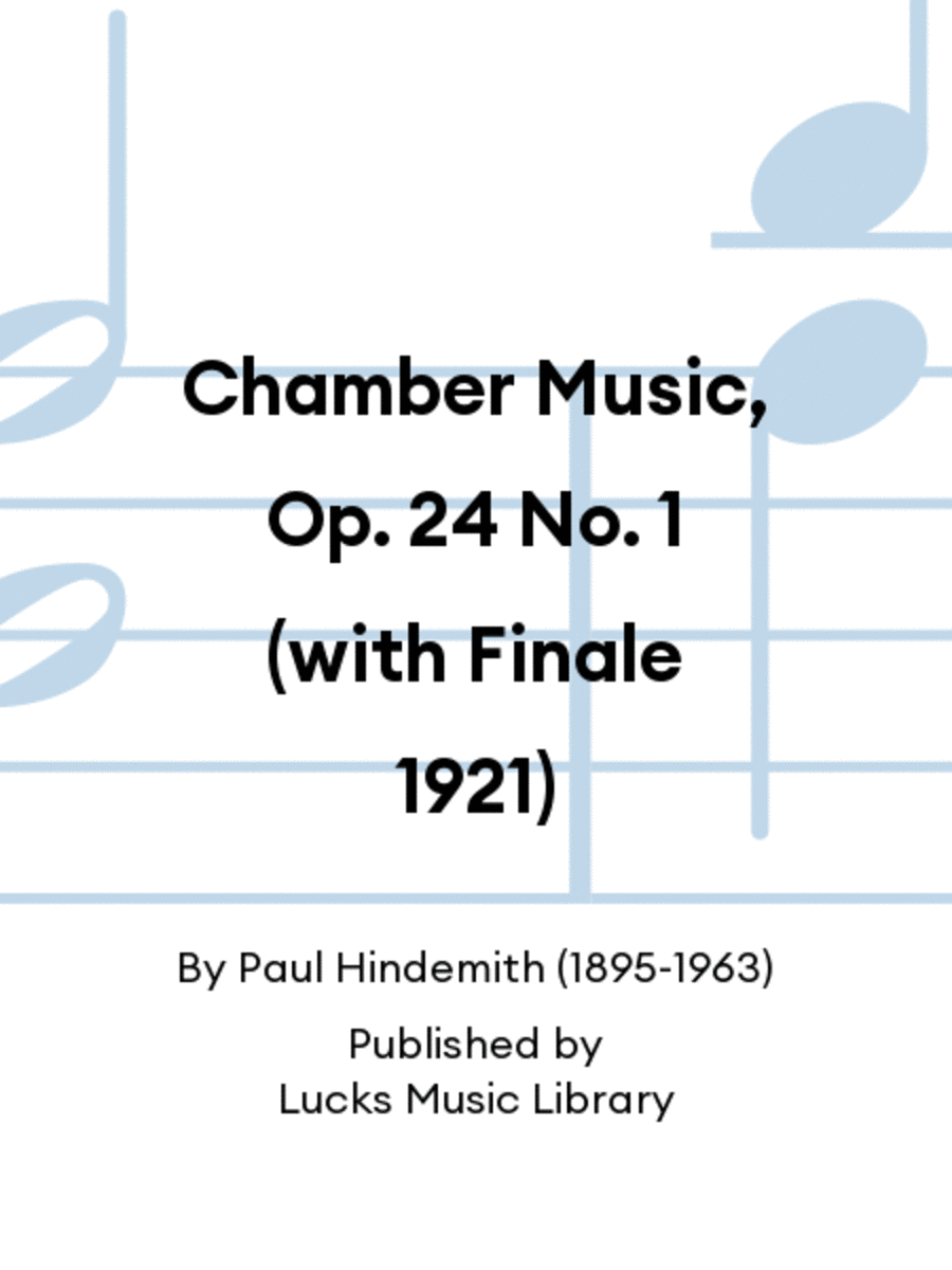 Chamber Music, Op. 24 No. 1 (with Finale 1921) Set of Parts scores gallery preview page 1