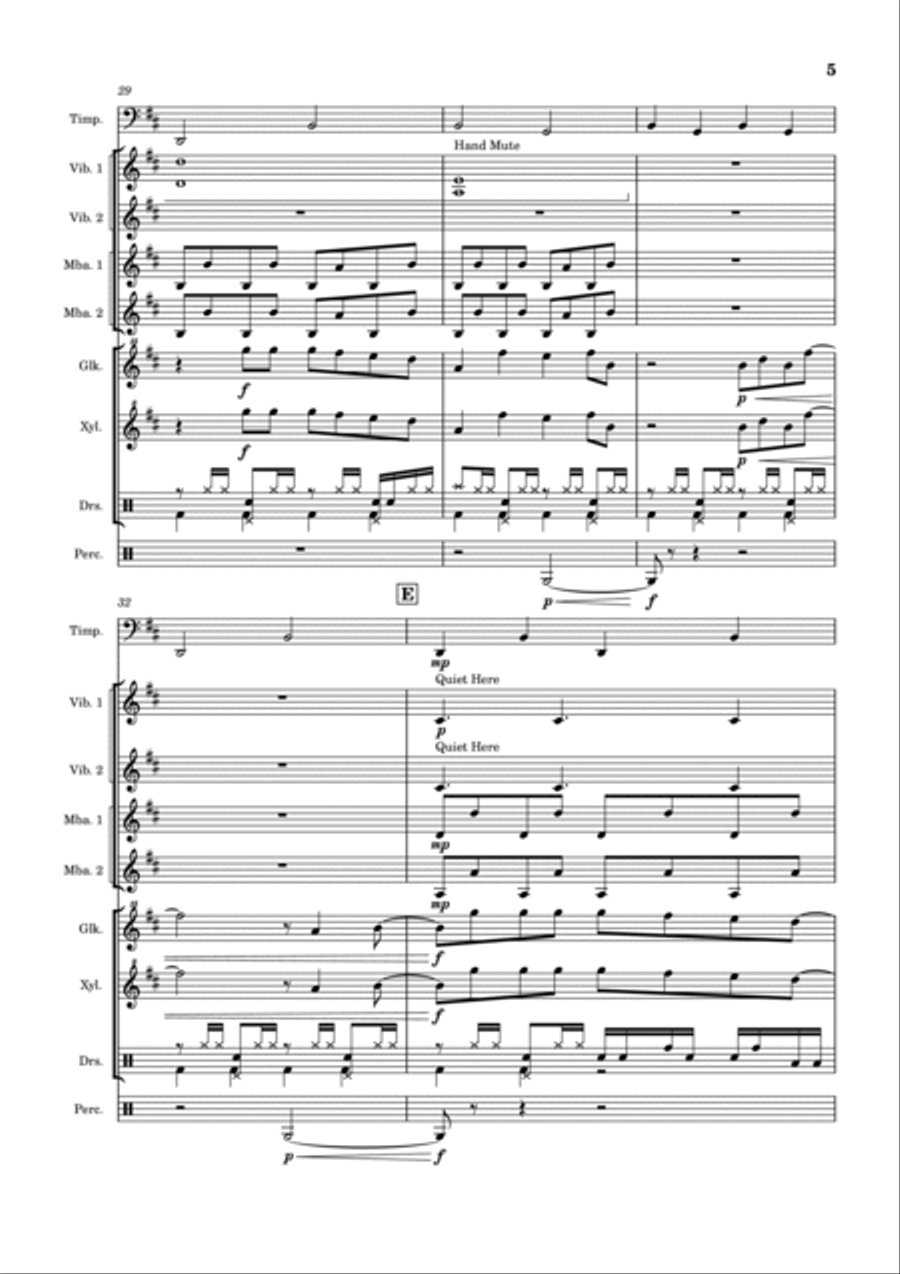 When Can I See You Again? Percussion Ensemble scores gallery preview page 5