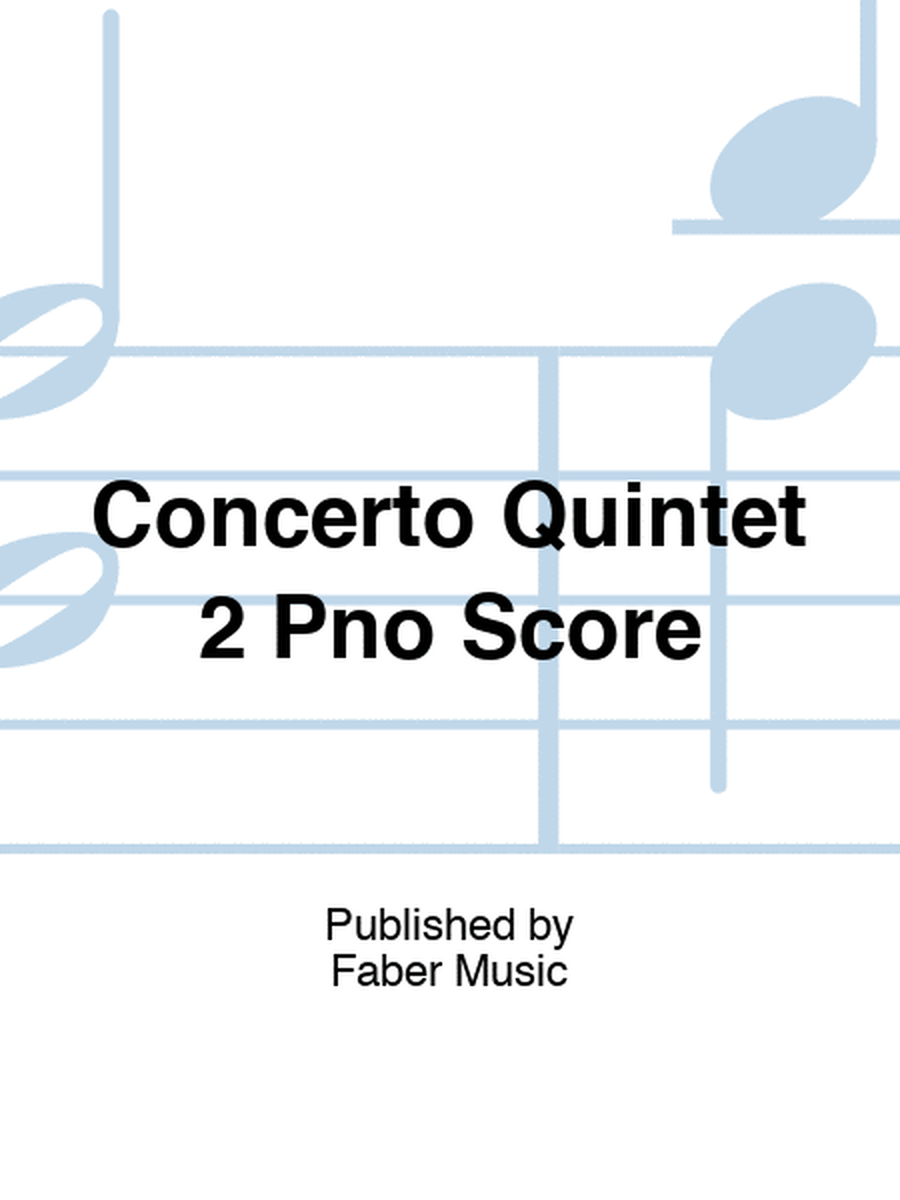 Concerto Quintet 2 Pno Score
