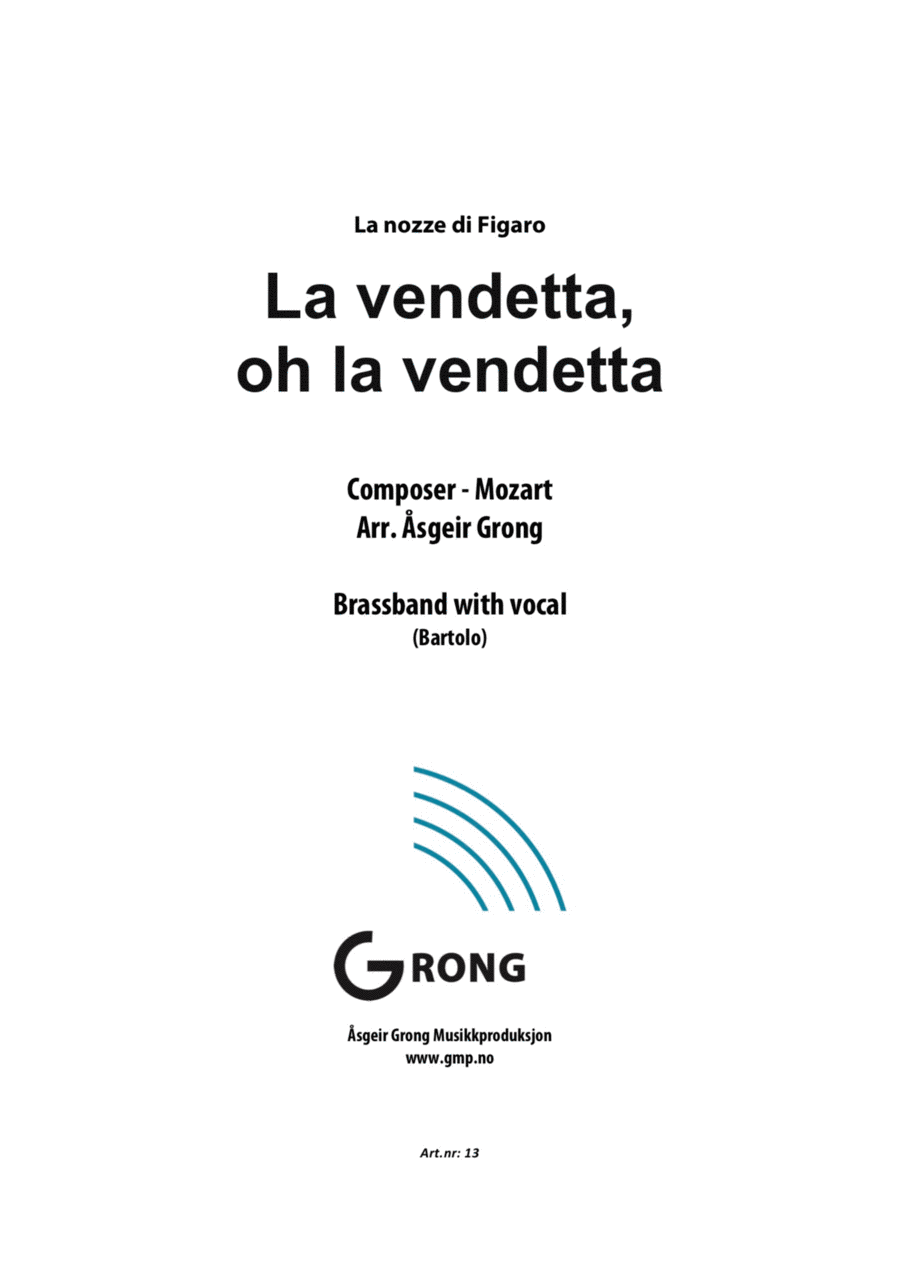 La vendetta, oh la vendetta Brass Band scores gallery preview page 1