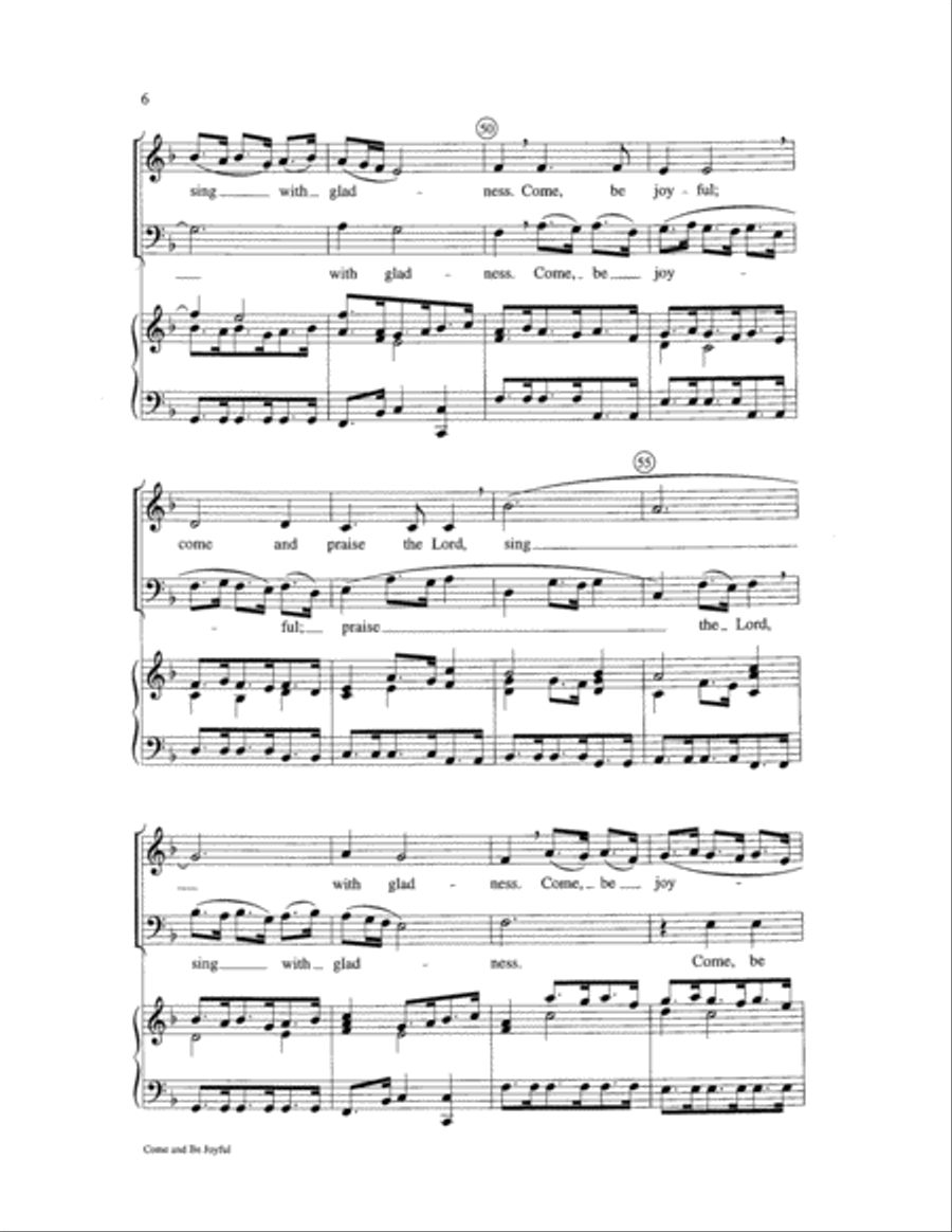 Come and Be Joyful 2-Part scores gallery preview page 6