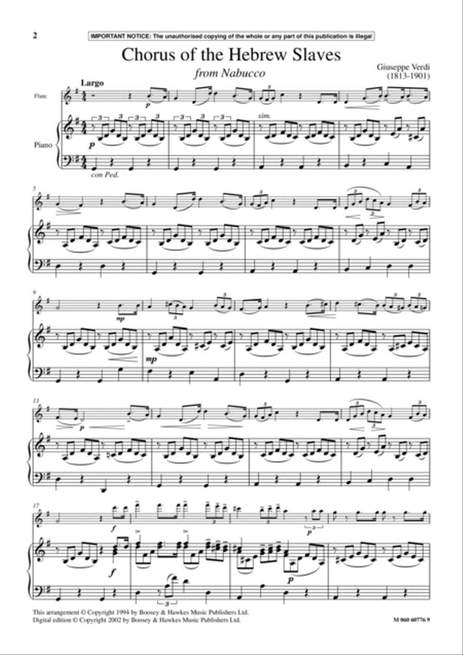 Chorus Of The Hebrew Slaves (from Nabucco) Choir scores gallery preview page 2