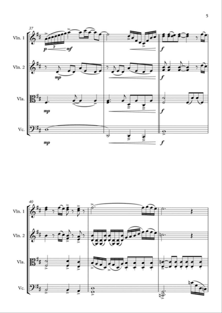 Us And Them String Quartet scores gallery preview page 5