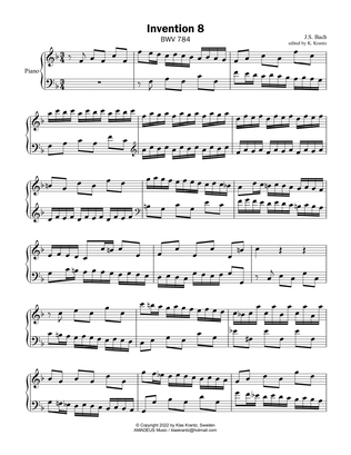 Invention No. 8, F Minor for piano solo
