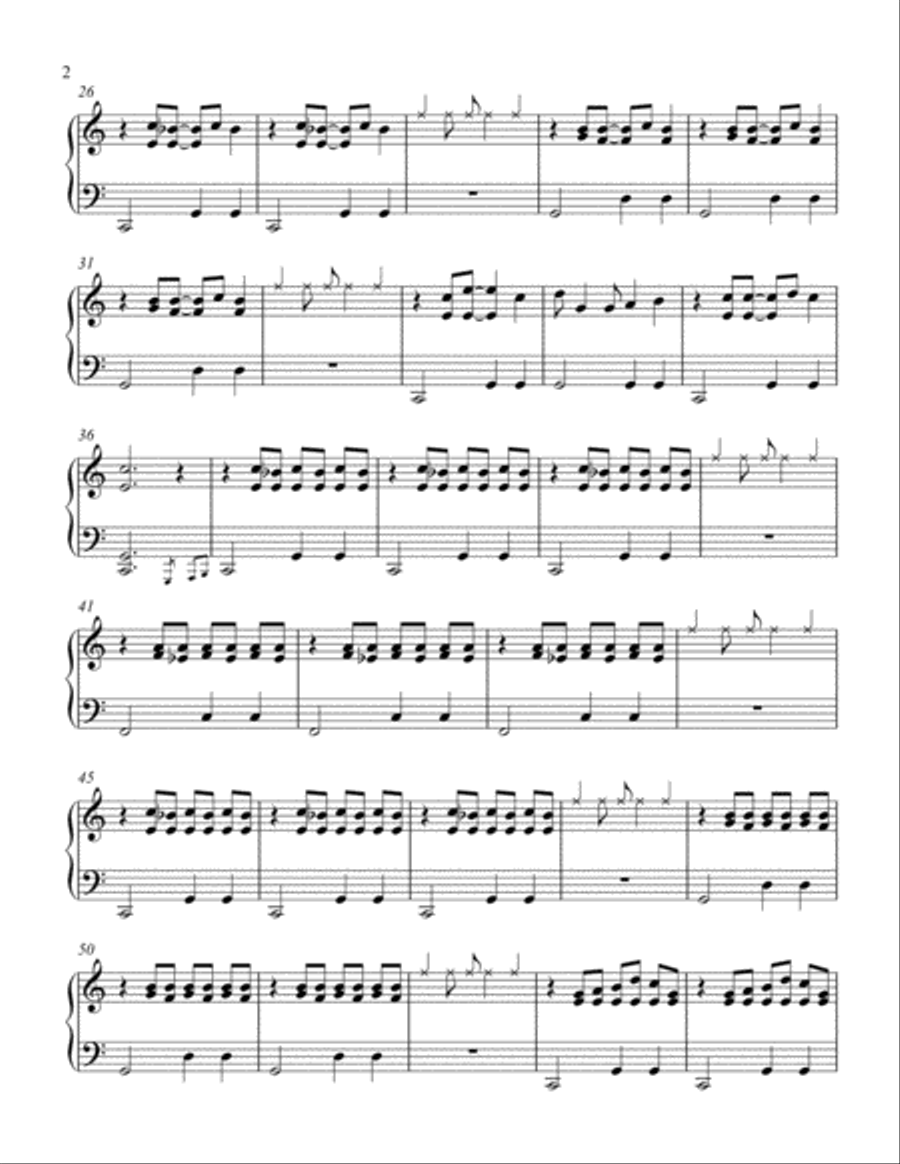 Up-Tempo Groove Piano Solo scores gallery preview page 2