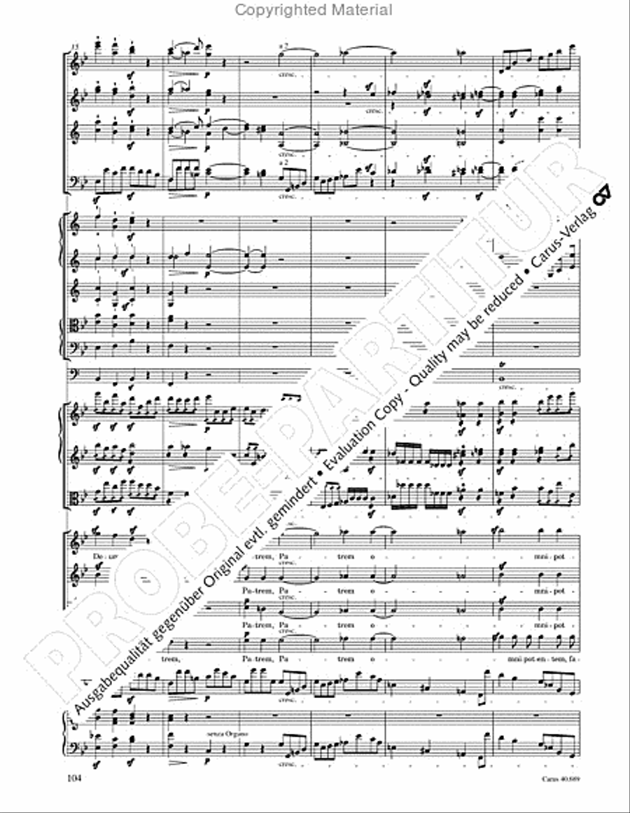 Missa solemnis Missa solemnis 4-Part scores gallery preview page 120