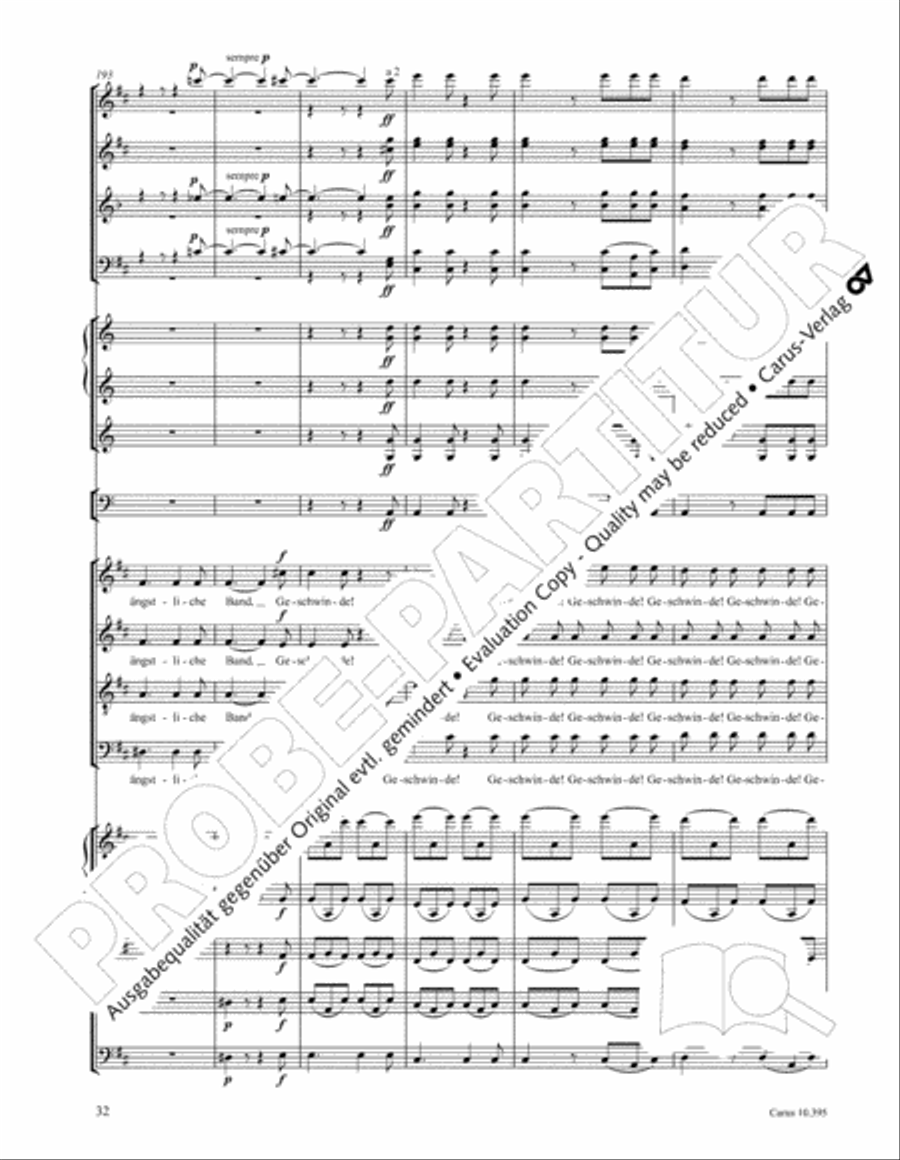 Calm Sea and Prosperous Voyage 4-Part scores gallery preview page 33