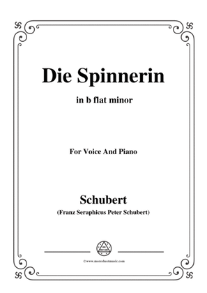 Schubert-Die Spinnerin,in b flat minor,for voice and piano