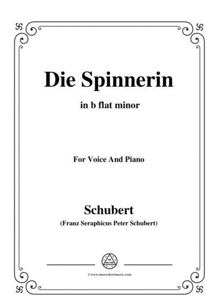 Schubert-Die Spinnerin,in b flat minor,for voice and piano image number null