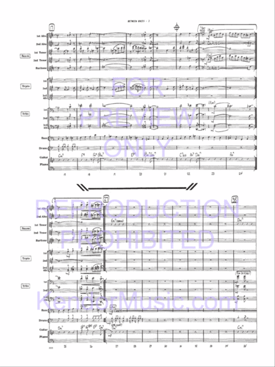 Between Races Jazz Ensemble scores gallery preview page 3