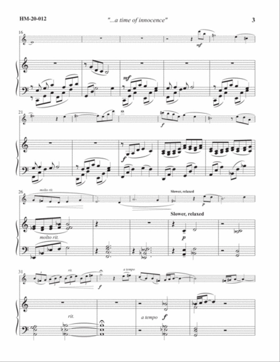 ...a time of innocence Alto Saxophone scores gallery preview page 3