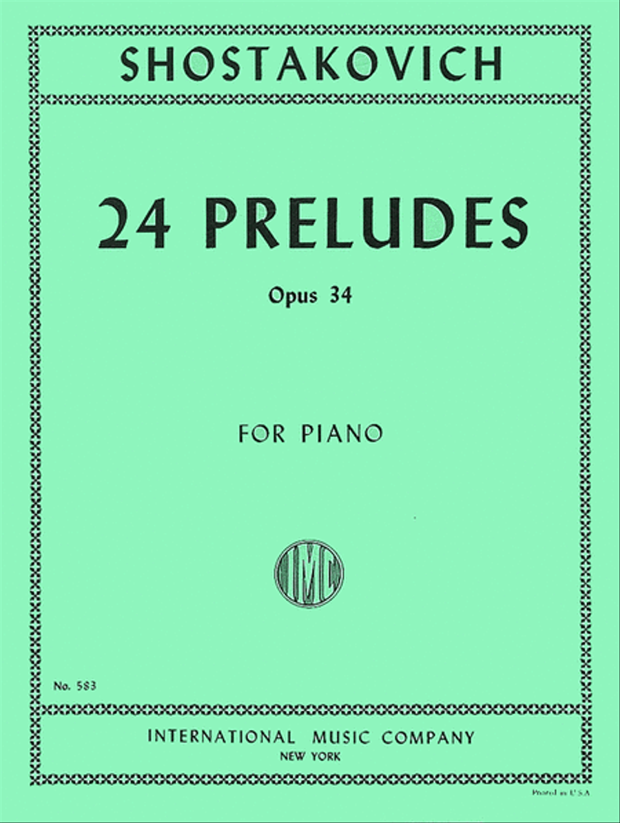24 Preludes, Op. 34 Piano Solo scores gallery preview page 1