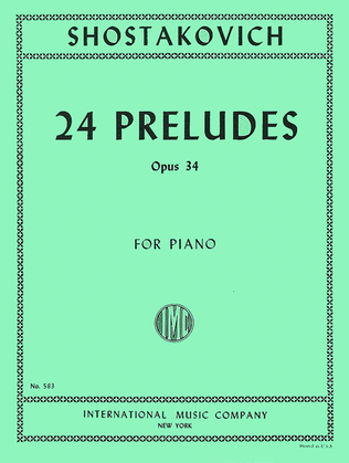 Book cover for 24 Preludes, Op. 34