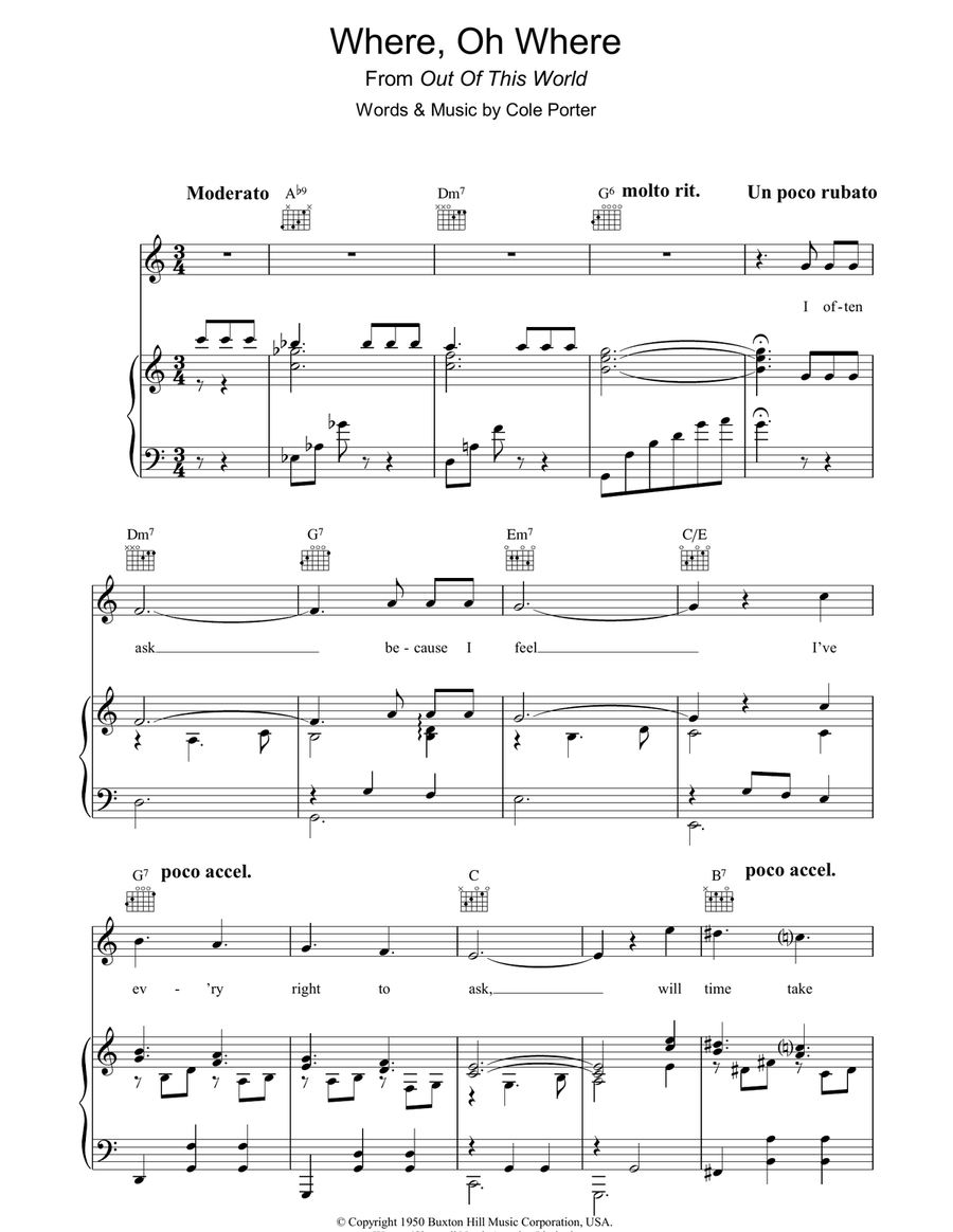 Where, Oh Where? Guitar scores gallery preview page 1