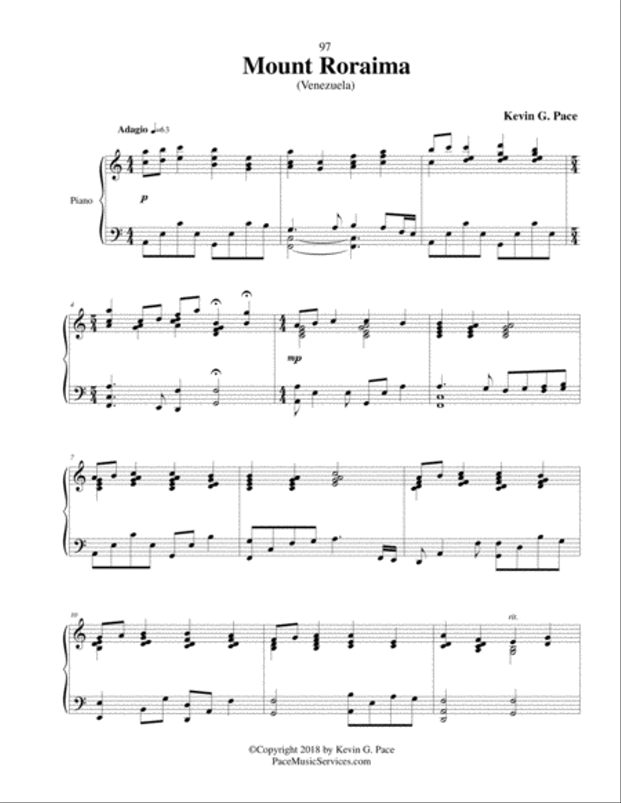Mount Roraima - original piano solo Piano Solo scores gallery preview page 2