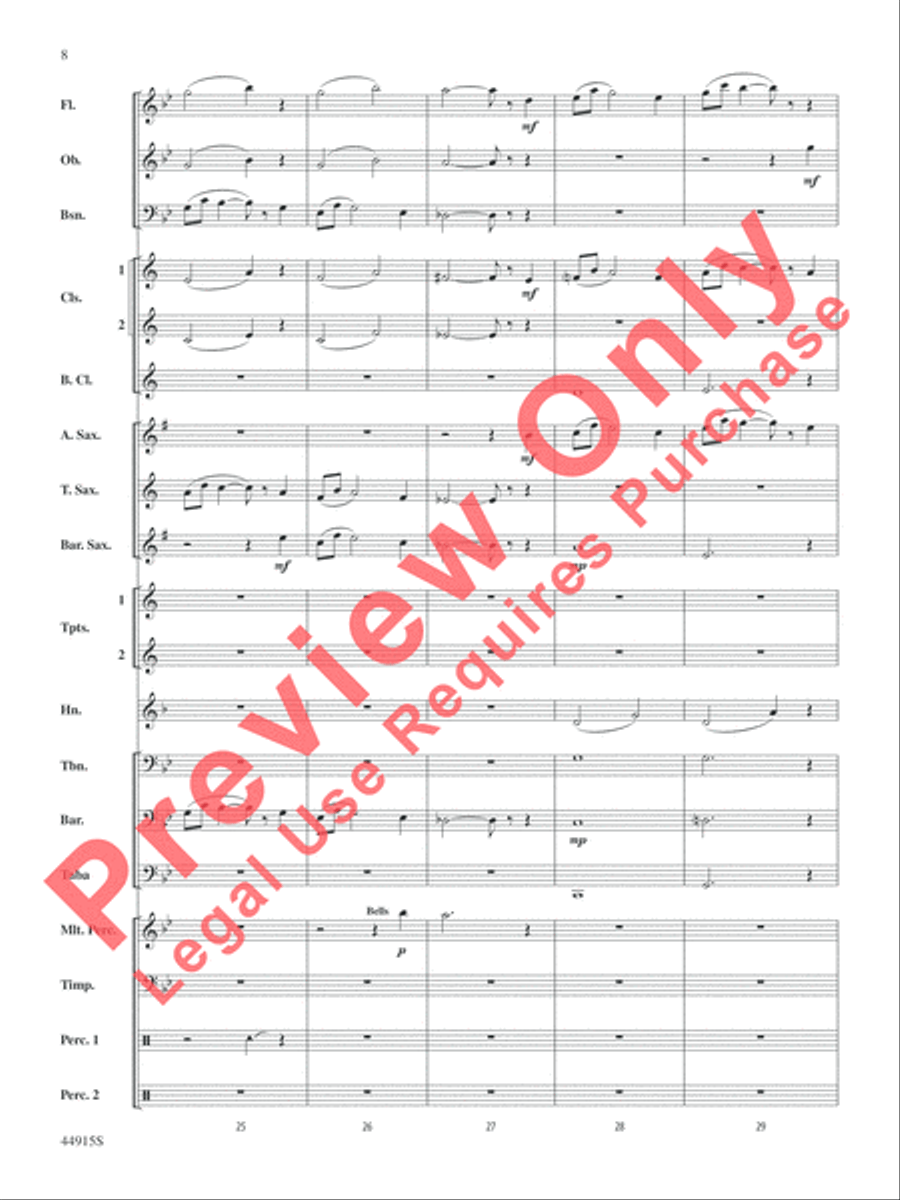 Transylvanian Lullaby Concert Band scores gallery preview page 23